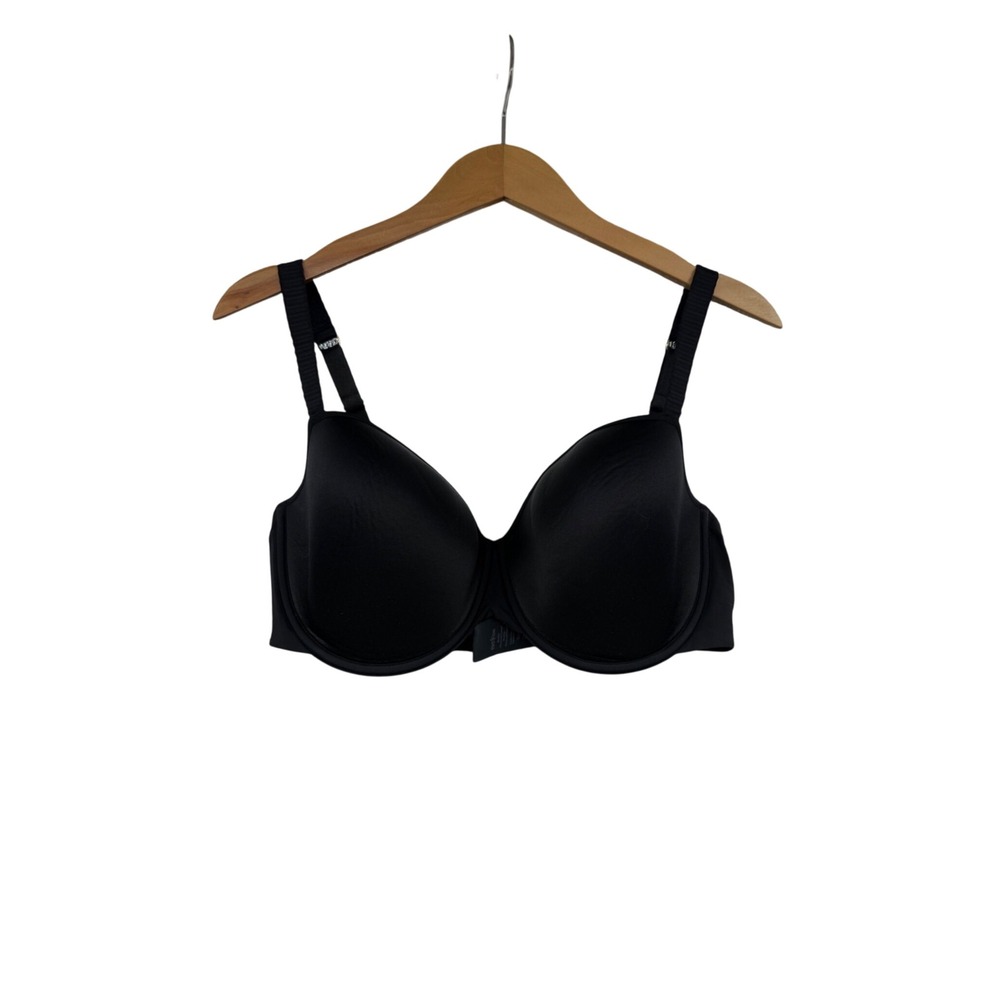 ThirdLove 24/7 Classic T-Shirt Bra Black Microfiber Underwire 38E